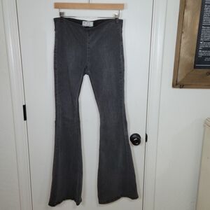 Free People Grey Wide-Leg Flare Pullon Pants Size 27